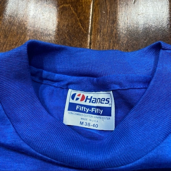 Vintage Single Stitch Monteray Bay Blue T-Shirt 1986 Size Medium - Picture 6 of 8